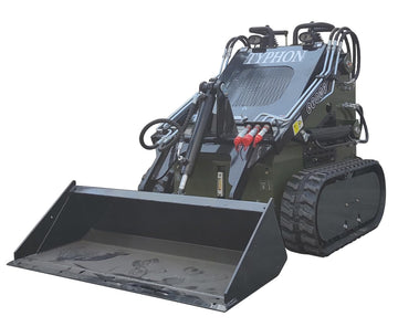TYPHON STOMP 2,000lbs Tracked Mini Skid Steer 22.1HP Gas EPA GX690 Engine USA for digging, bull-dozing, drilling, augering, trenching, trench-grinding